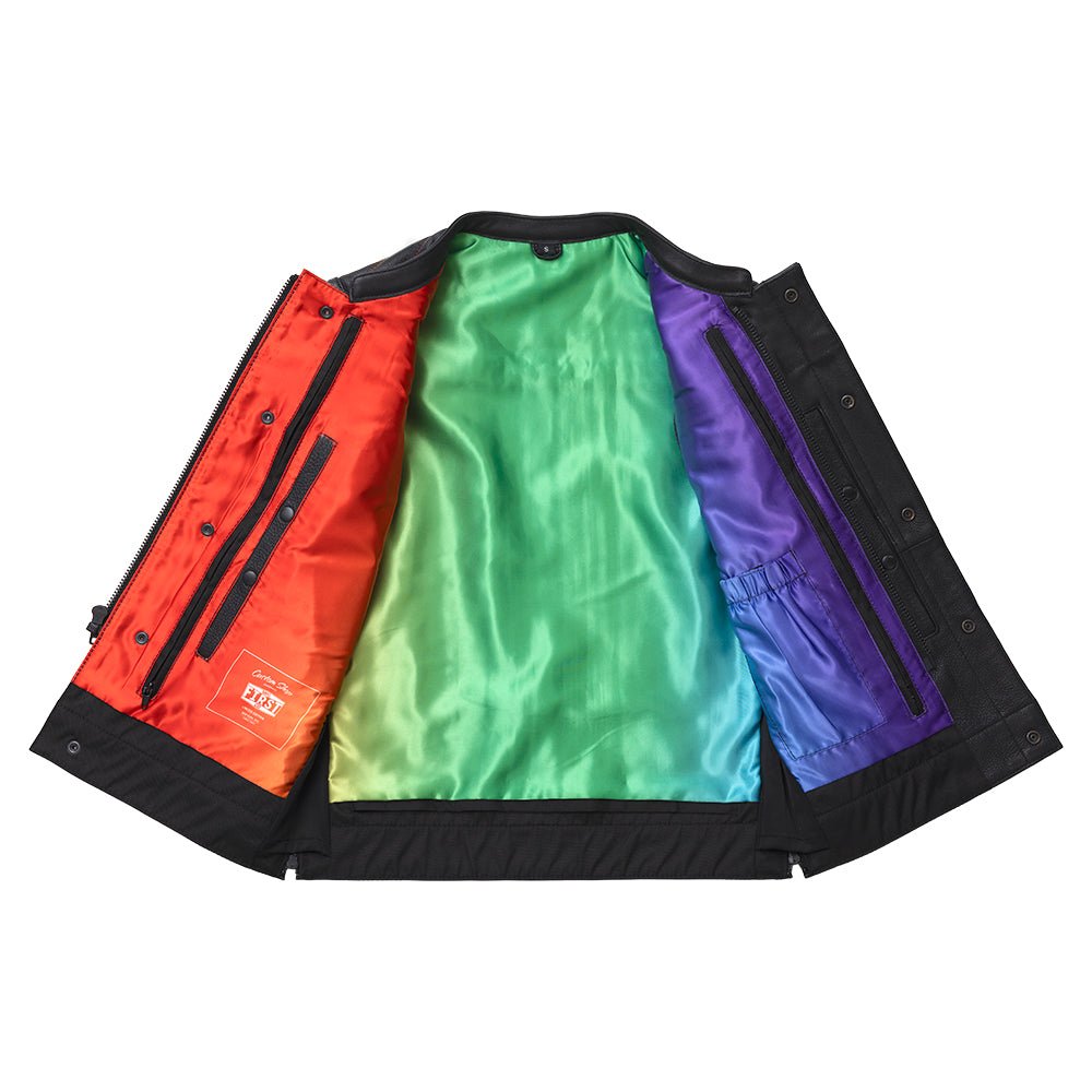 Garland Women's Club Style Motorcycle Leather Vest - Limited Edition Factory Customs First Manufacturing Company