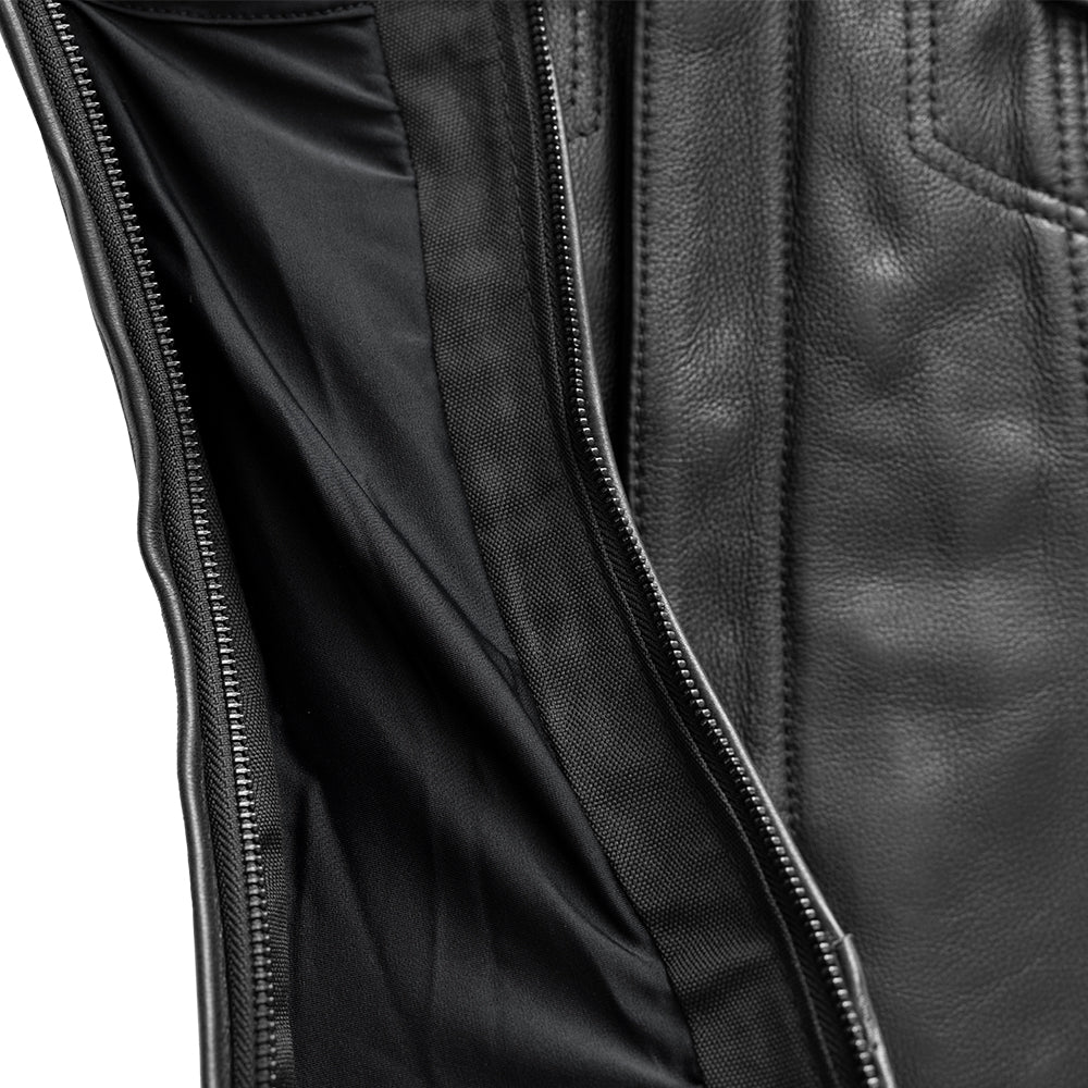 Garland Women's Club Style Motorcycle Leather Vest - Limited Edition Factory Customs First Manufacturing Company