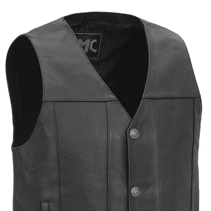 Gun Runner Men's Motorcycle Western Style Leather Vest Men's Leather Vest Vests