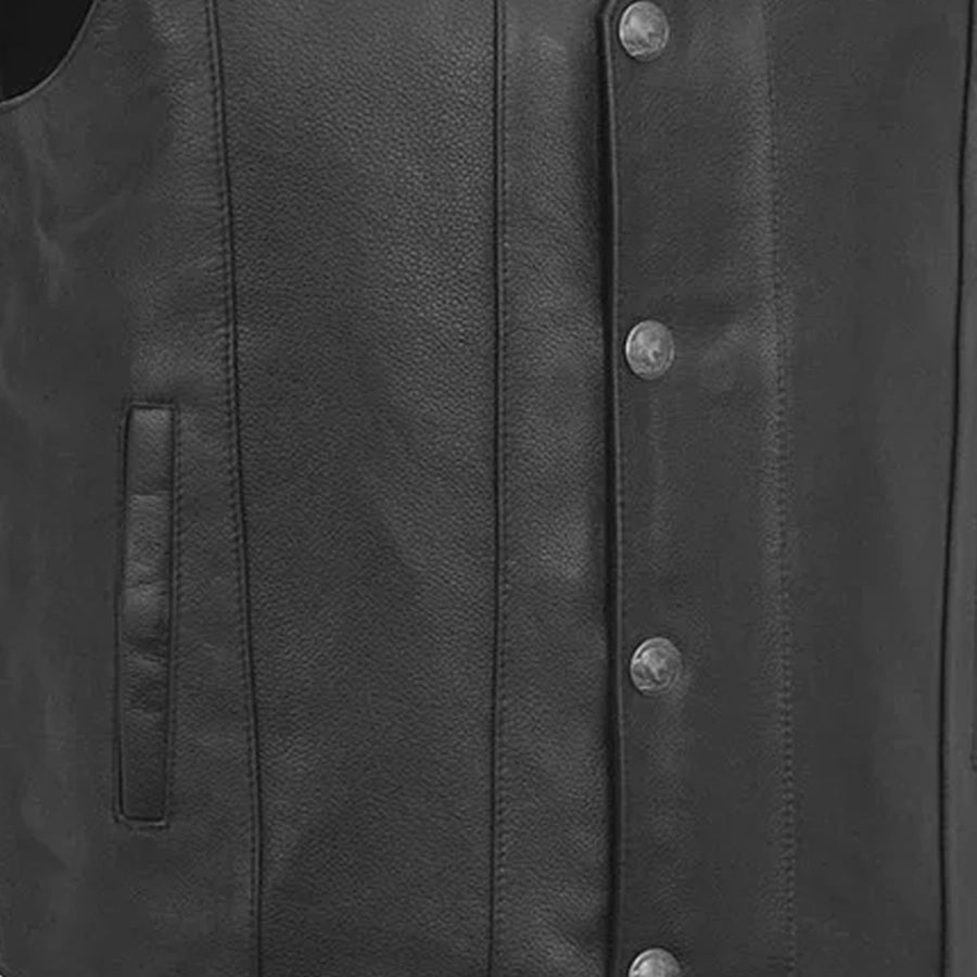 Gun Runner Men's Motorcycle Western Style Leather Vest Men's Leather Vest Vests