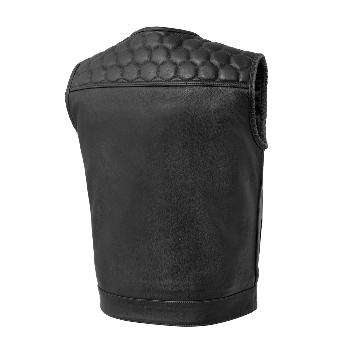 Hornet Men's Club Style Leather Vest Men's Leather Vest Vests