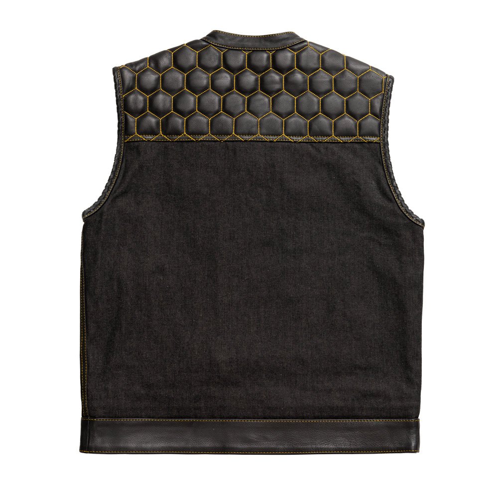 Hornet - Men's Denim Motorcycle Vest - Limited Edition Factory Customs First Manufacturing Company