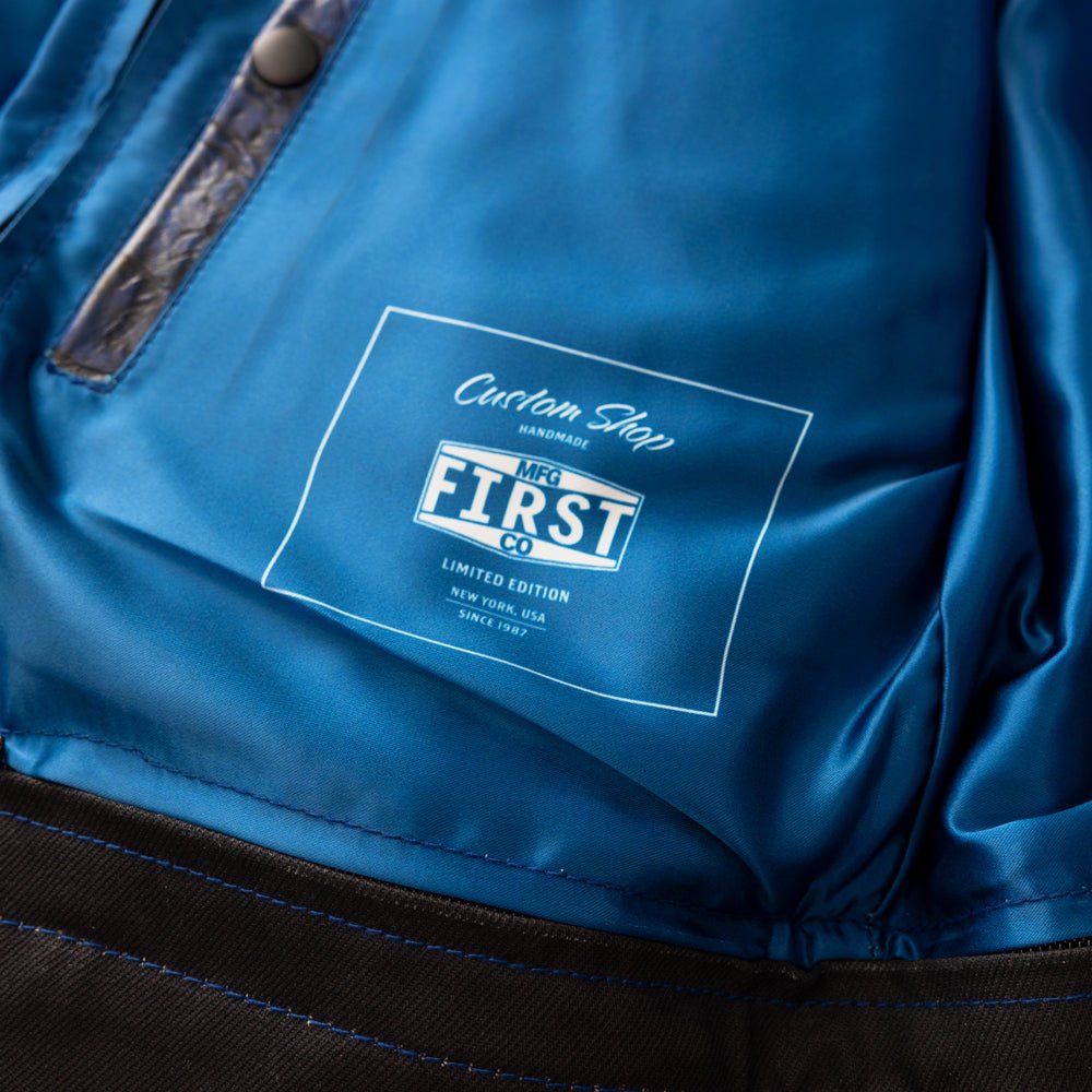 Horntail - Men's Leather/Denim Motorcycle Vest Factory Customs First Manufacturing Company