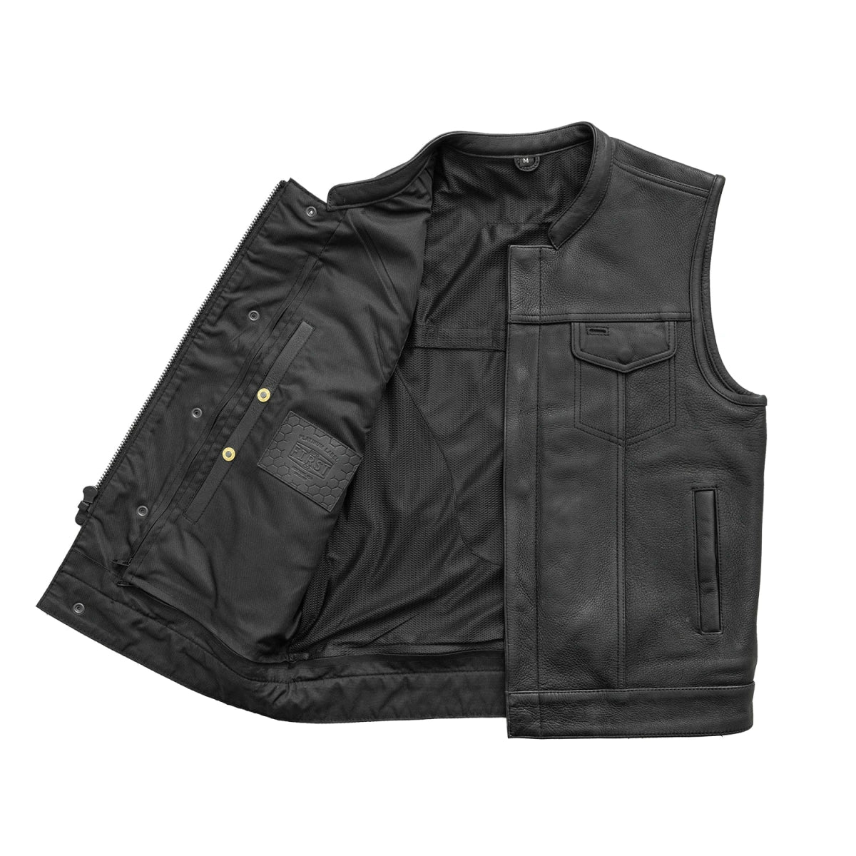 Hotshot Men's Motorcycle Leather Vest Men's Leather Vest Vests