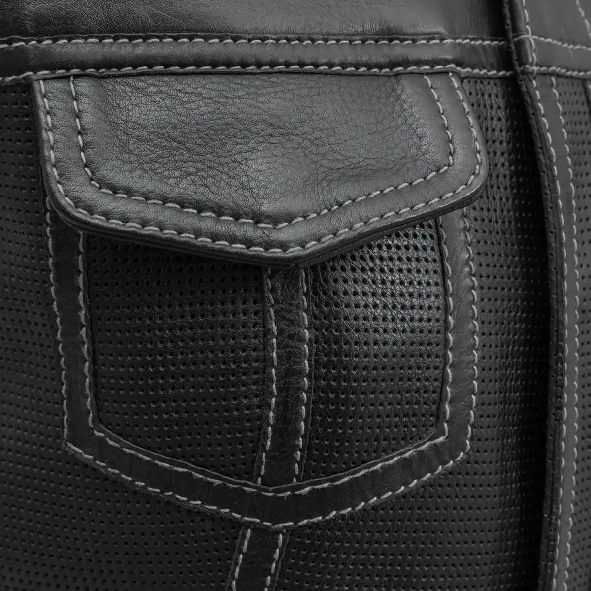 Jessica Perforated Women's Motorcycle Leather Vest Women's Perforated Leather Vest Vests