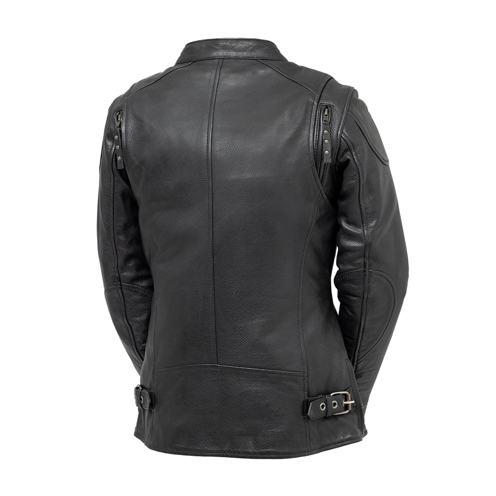 Jewel - Women's Motorcycle Leather Jacket Women's Leather Jacket Jackets