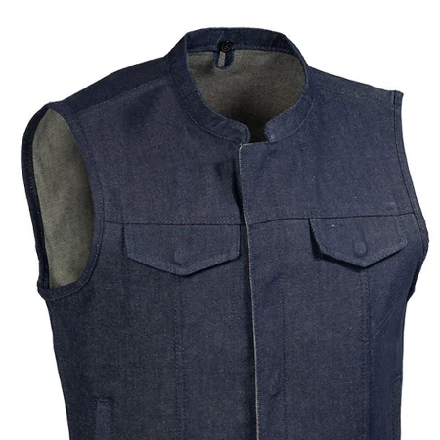 Kershaw Men's Motorcycle Denim Vest Men's Denim Vest Vests