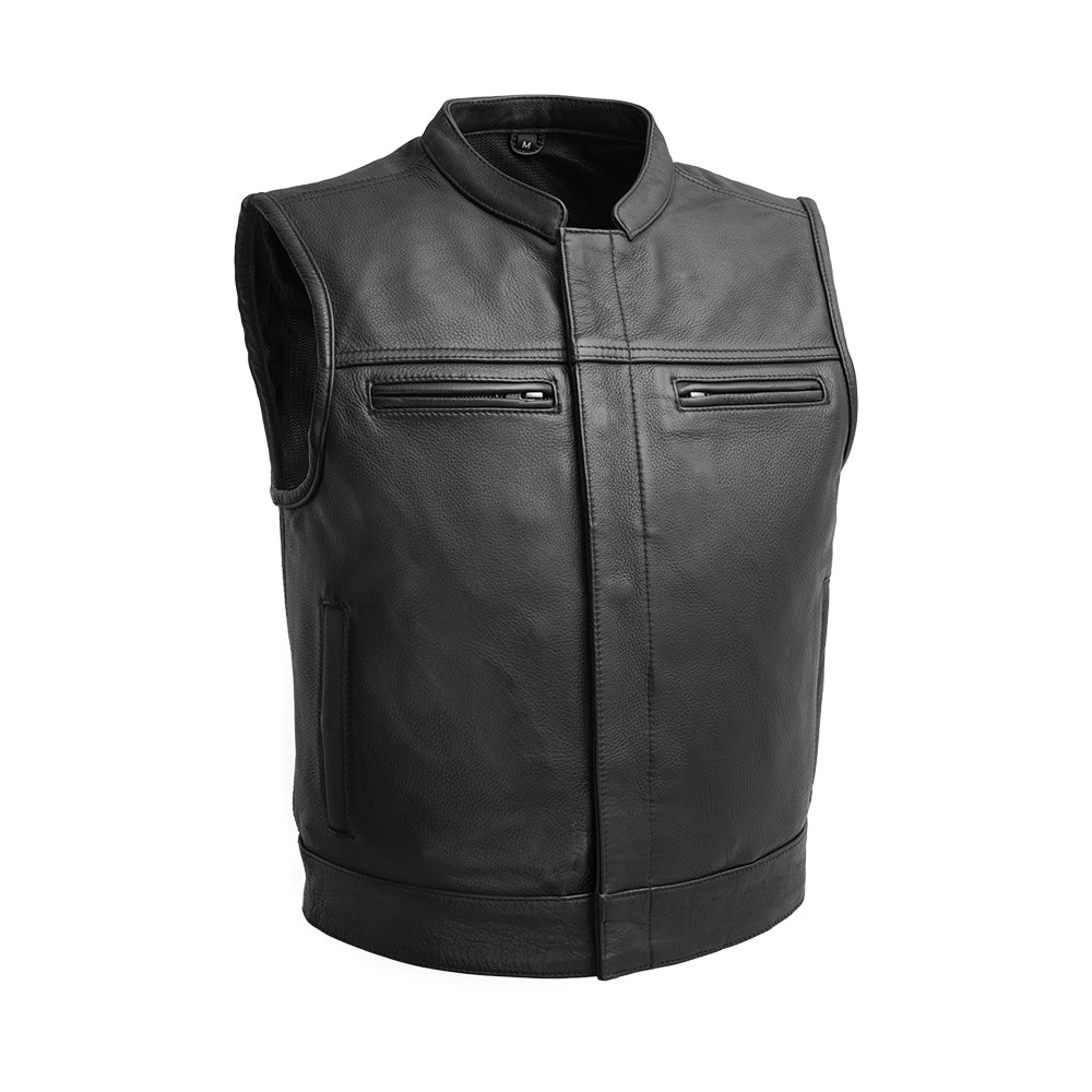 Mens leather vest motorcycle best sale