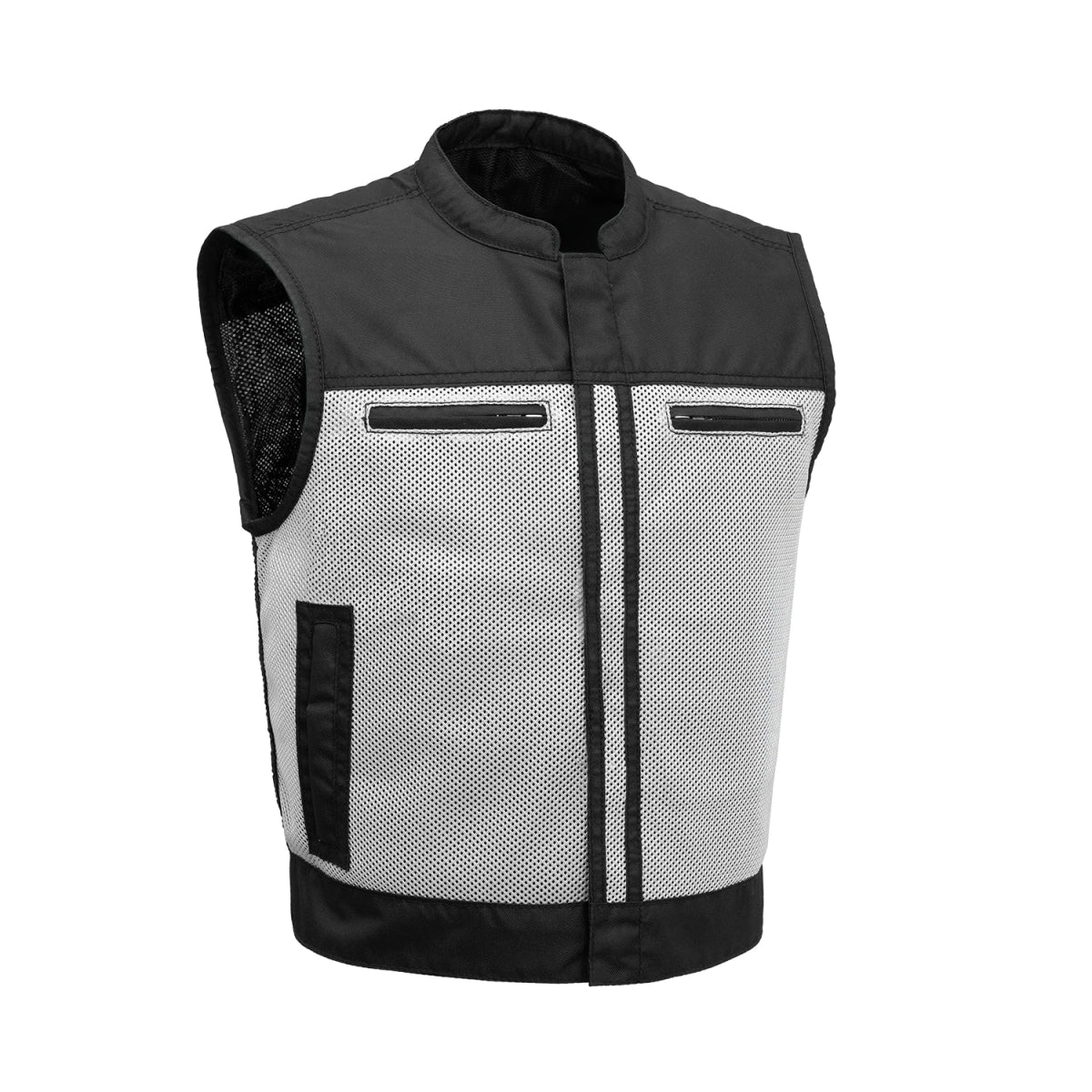 Lowrider Moto Mesh Men's Motorcycle Vest Men's Moto Mesh Vest Vests White S