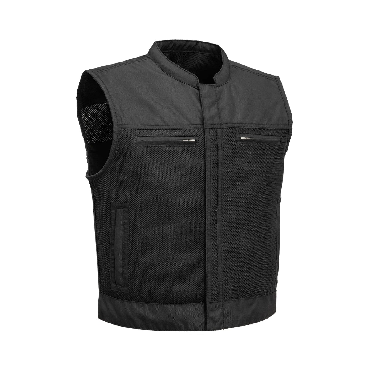 Lowrider Moto Mesh Men's Motorcycle Vest Men's Moto Mesh Vest Vests Black S