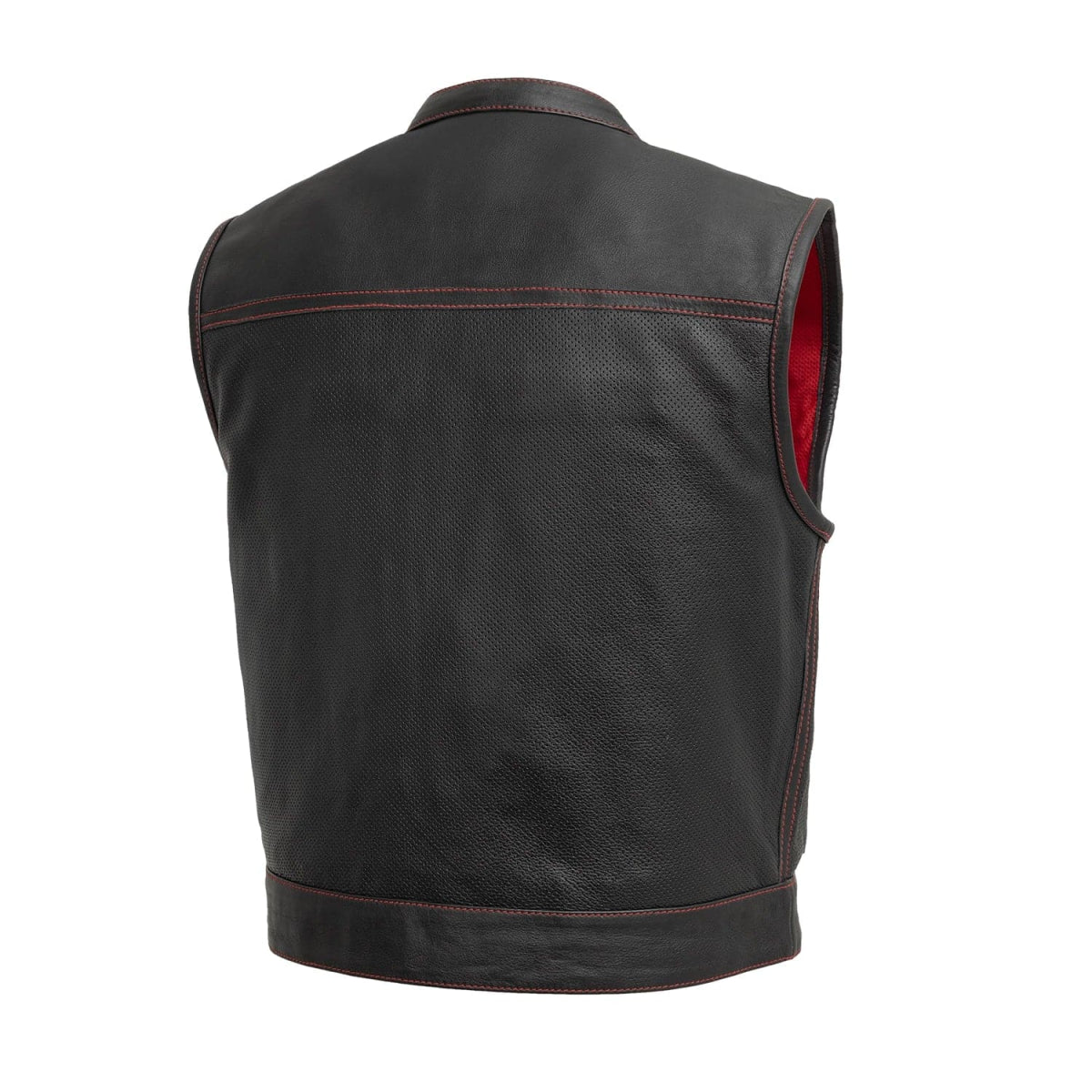 Lowrider Perforated Men's Leather Vest Men's Perforated Leather Vest Vests