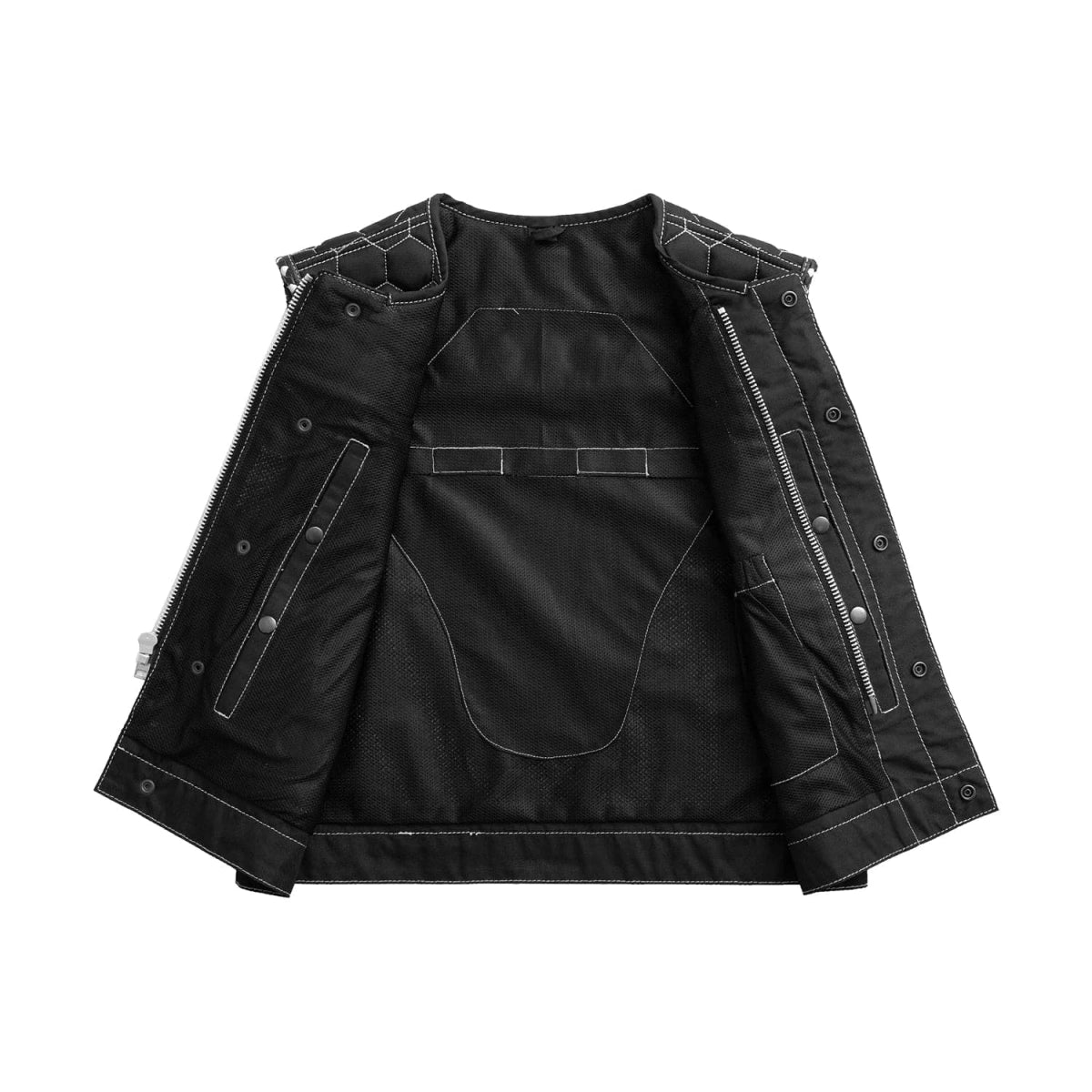 Lowside Hornet Moto Mesh Men's Club Style Vest Men's Moto Mesh Vest Vests