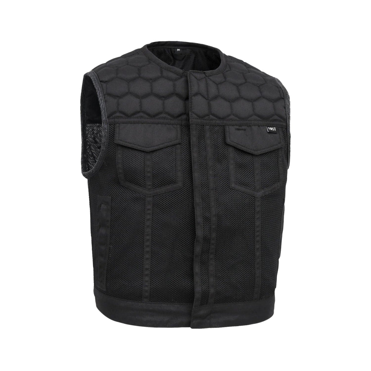 Lowside Hornet Moto Mesh Men's Club Style Vest Men's Moto Mesh Vest Vests Black S