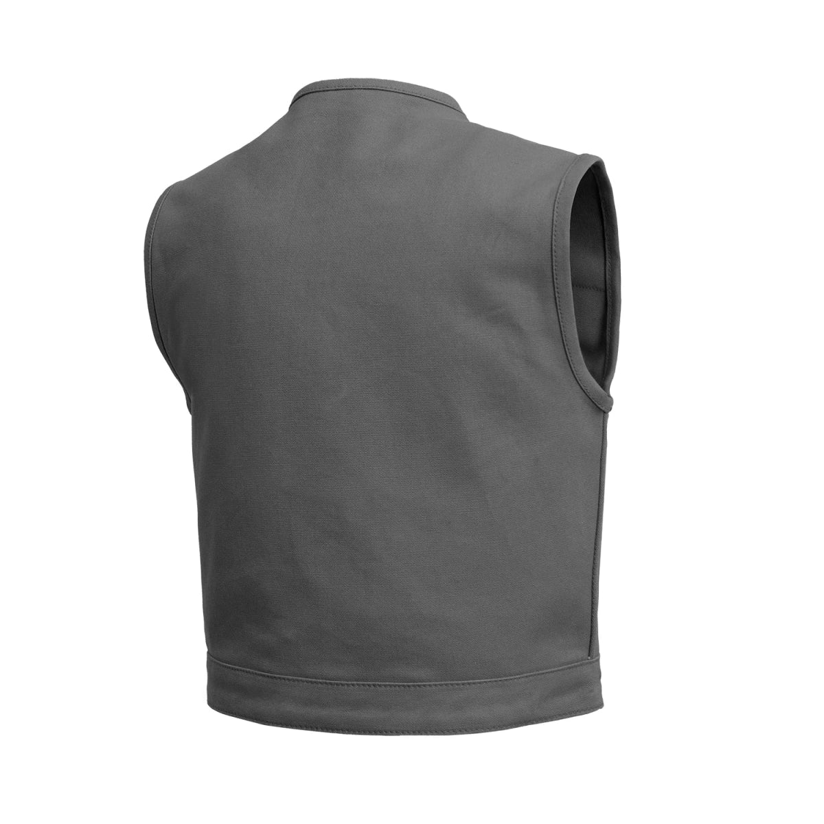 Lowside Men's Motorcycle Canvas Vest (Grey) Men's Canvas Vests Vests