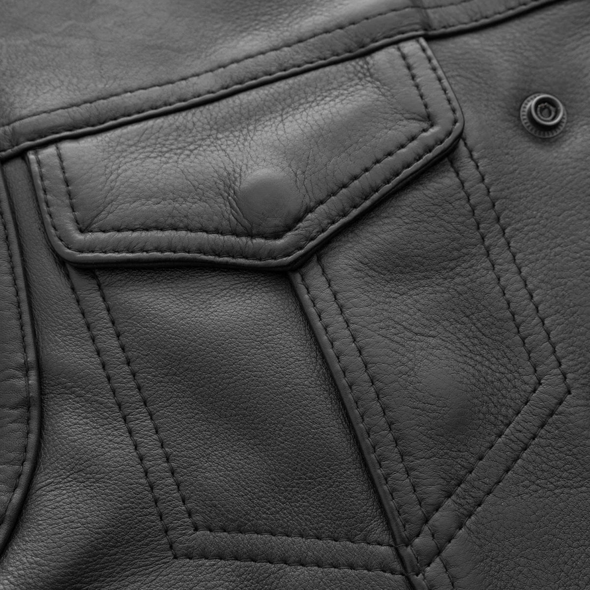 Lowside Men's Motorcycle Leather Vest Men's Leather Vest Vests