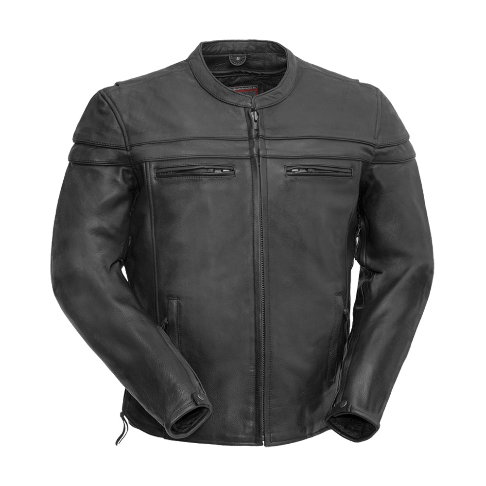 Maverick Men's Motorcycle Leather Jacket Men's Leather Jacket Jackets Standard Black S
