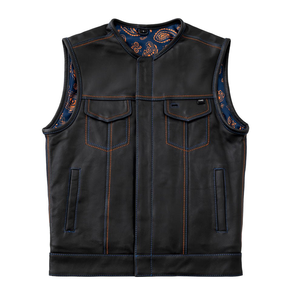 Metro - Men's Club Style Motorcycle Vest Factory Customs First Manufacturing Company S