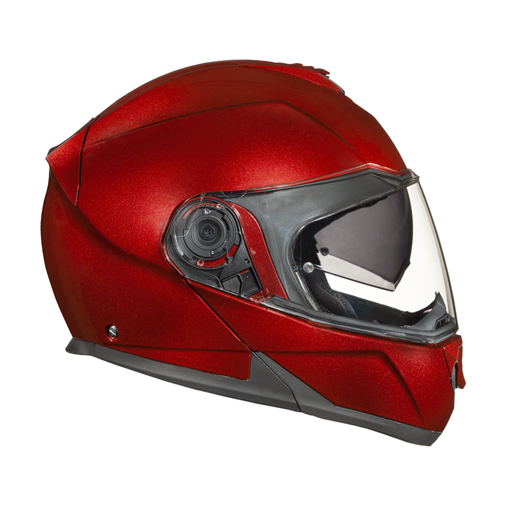 Daytona Glide Modular Motorcycle Helmet - DOT Approved, Bluetooth Ready, Dual Visor, Men/Women/Youth - Black Cherry GLIDE Daytona Helmets