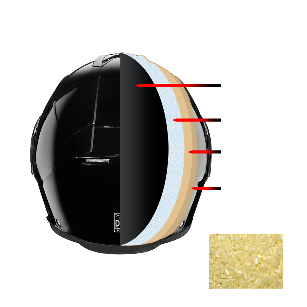 Daytona Glide Modular Motorcycle Helmet - DOT Approved, Bluetooth Ready, Dual Visor, Men/Women/Youth - Hi-Gloss Black GLIDE Daytona Helmets