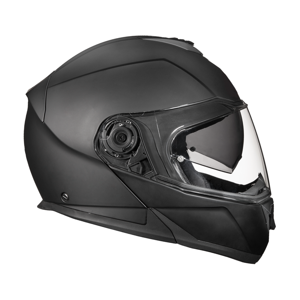 Daytona Glide Modular Motorcycle Helmet - DOT Approved, Bluetooth Ready, Dual Visor, Men/Women/Youth - Dull Black GLIDE Daytona Helmets