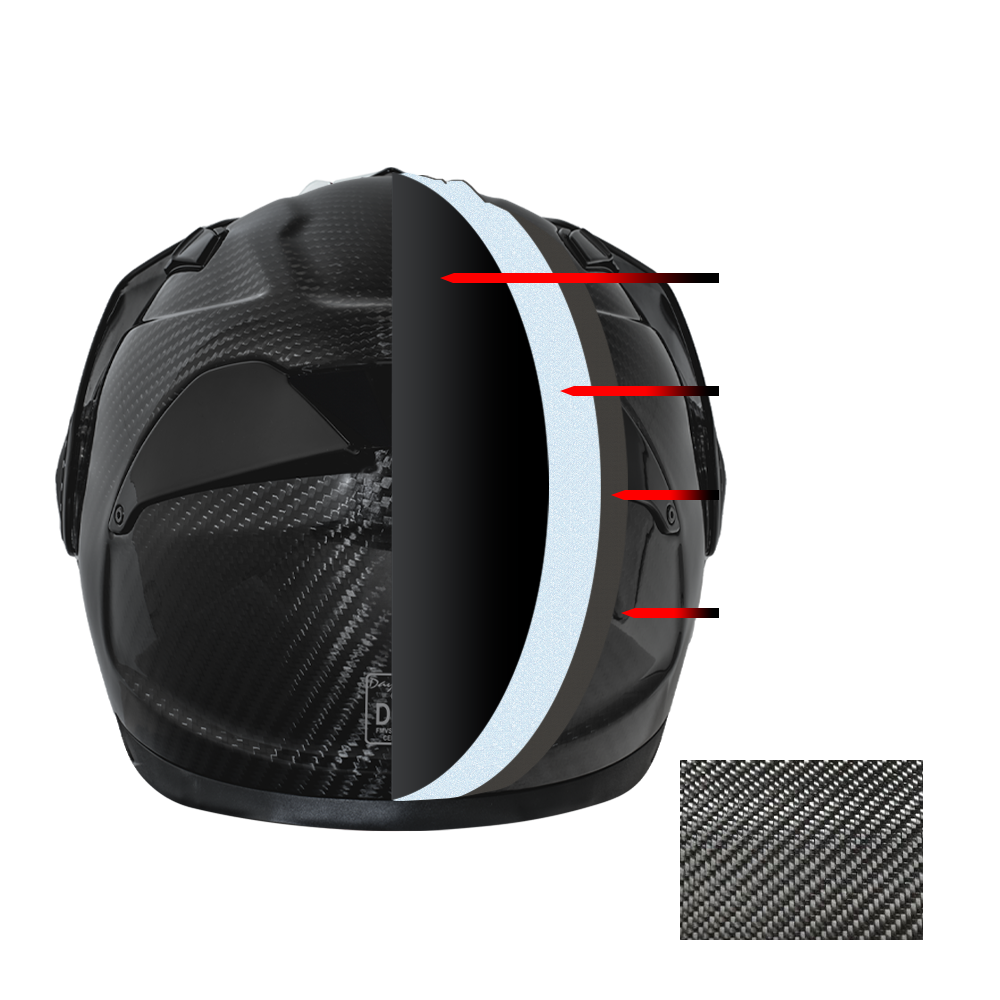 D.O.T. & ECE Daytona C6 Pro- Grey Carbon Fiber C6 Daytona Helmets