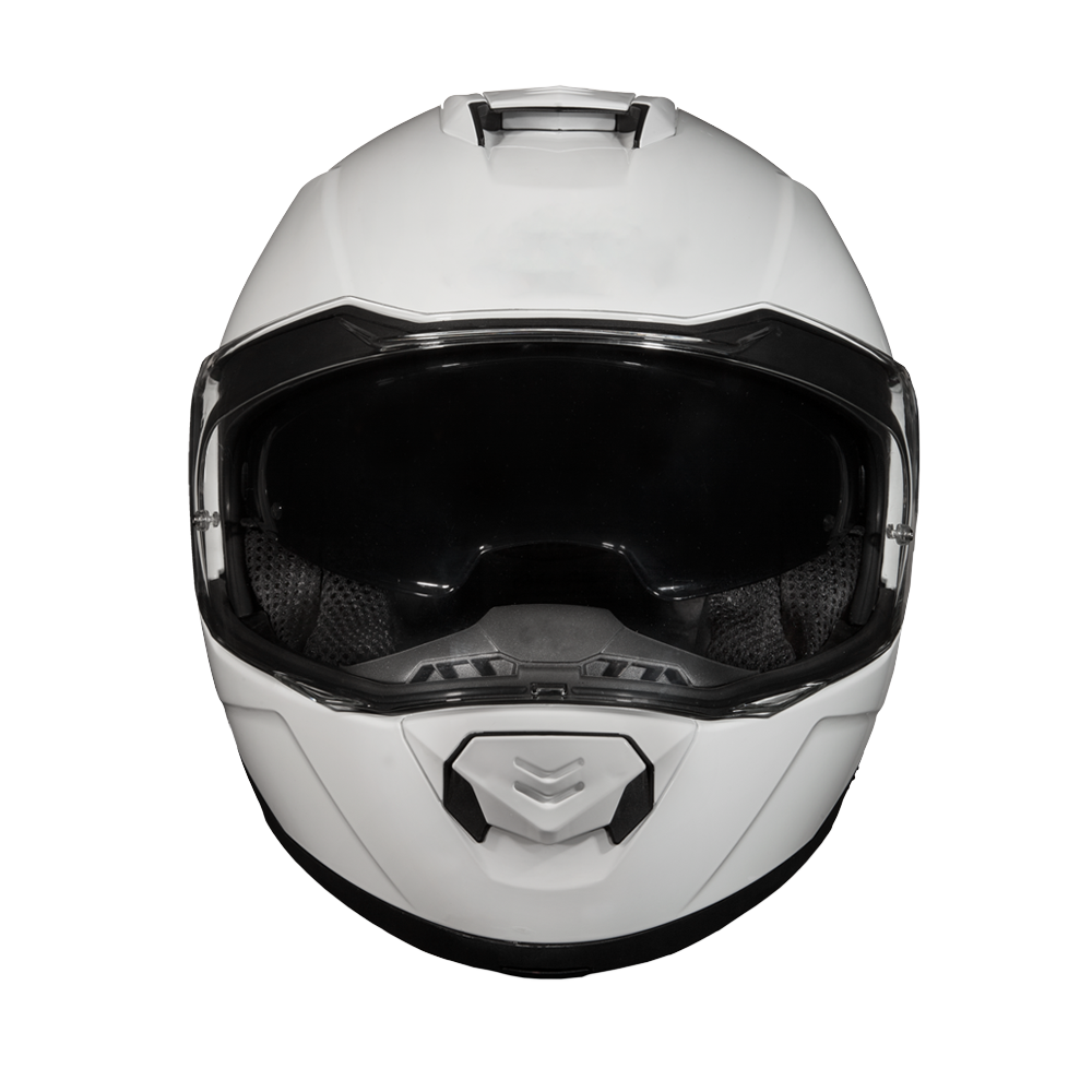 Daytona Glide Modular Motorcycle Helmet - DOT Approved, Bluetooth Ready, Dual Visor, Men/Women/Youth - Hi-Gloss White GLIDE Daytona Helmets