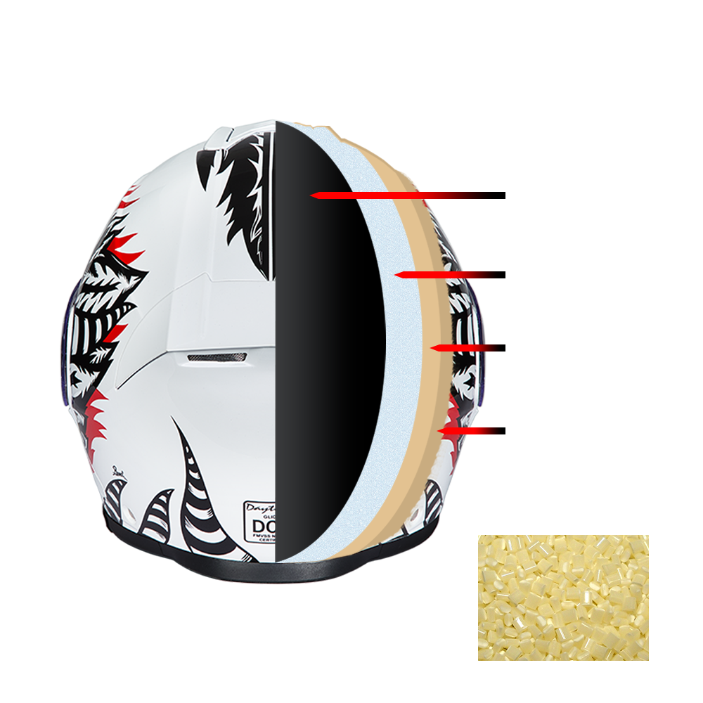 Daytona Glide Modular Motorcycle Helmet - DOT Approved, Bluetooth Ready, Dual Visor, Men/Women/Youth - W/ Phoenix GLIDE - GRAPHICS Daytona Helmets