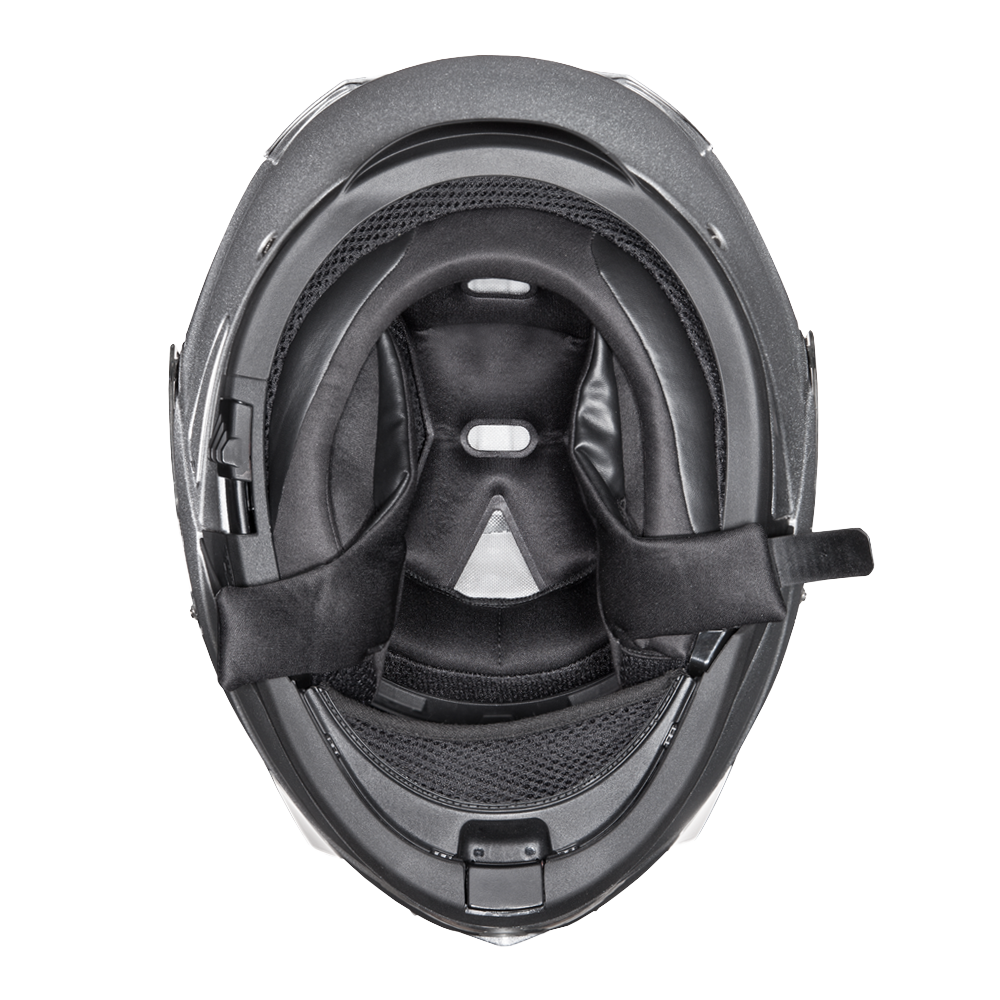 Daytona Glide Modular Motorcycle Helmet - DOT Approved, Bluetooth Ready, Dual Visor, Men/Women/Youth- Silver Metallic GLIDE Daytona Helmets