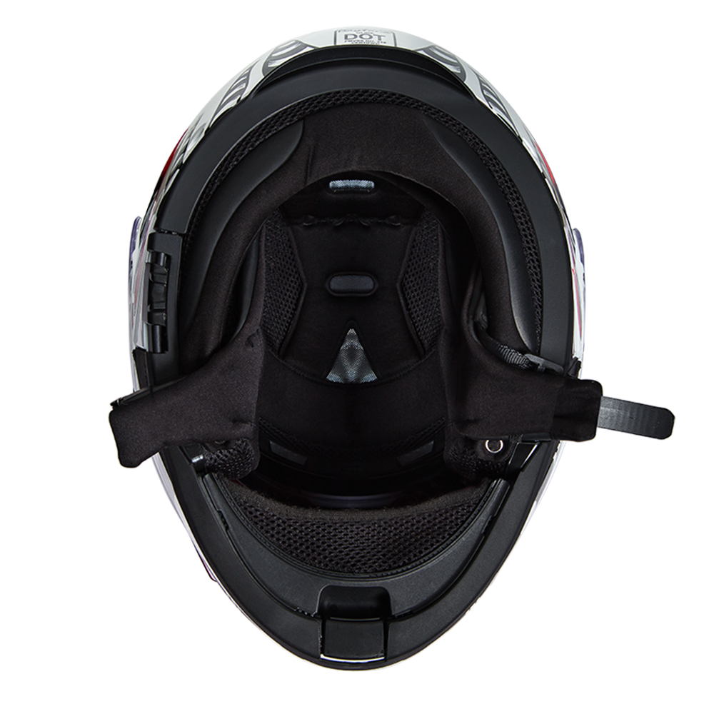 Daytona Glide Modular Motorcycle Helmet - DOT Approved, Bluetooth Ready, Dual Visor, Men/Women/Youth - W/ Phoenix GLIDE - GRAPHICS Daytona Helmets