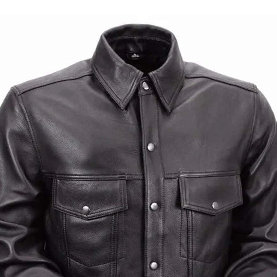 Milestone - Men's Leather Motorcycle Shirt Men's Shirt First Manufacturing Company
