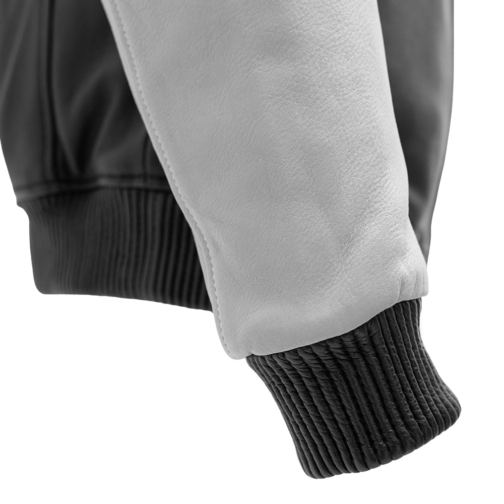 Moto Bomber Two Tone Men's Leather Jacket Men's Leather Jacket Jackets