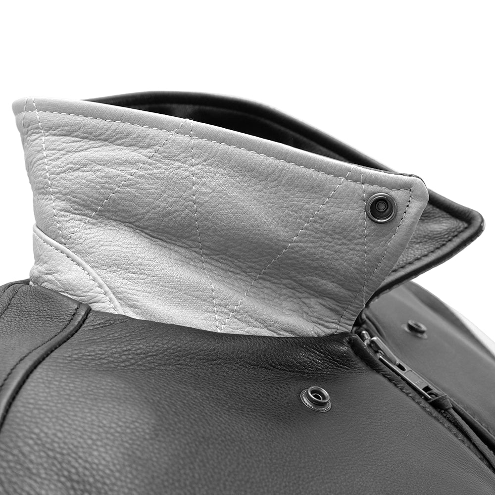 Moto Bomber Two Tone Men's Leather Jacket Men's Leather Jacket Jackets