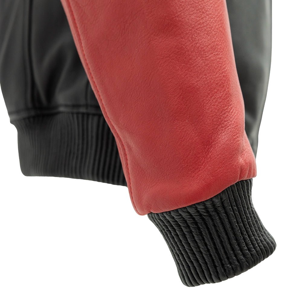 Moto Bomber Two Tone Men's Leather Jacket Men's Leather Jacket Jackets