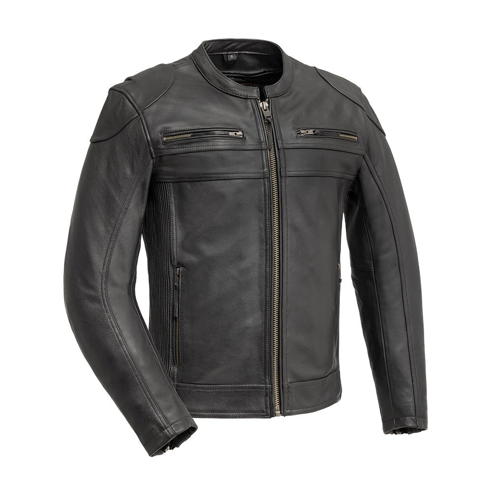 Nemesis Men's Motorcycle Leather Jacket Men's Leather Jacket Jackets Black S