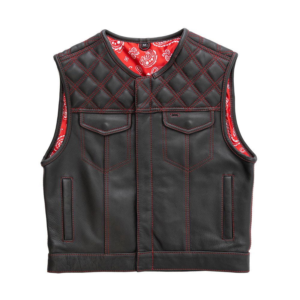 Nova - Men's Leather Lowside Vest - Limited Edition Factory Customs First Manufacturing Company S