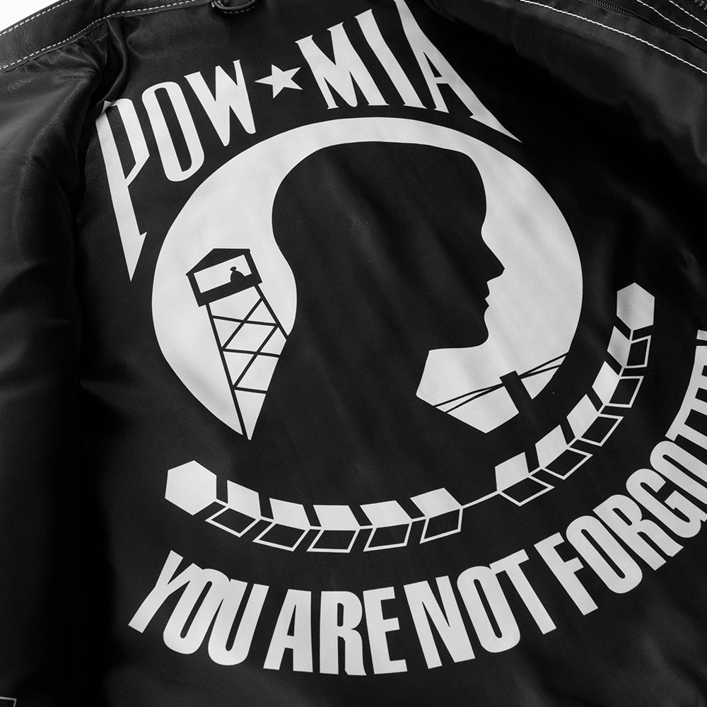 POW - Men's Leather Motorcycle Vest - Limited Edition Factory Customs First Manufacturing Company