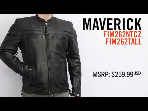 Maverick Men's Motorcycle Leather Jacket Men's Leather Jacket Jackets