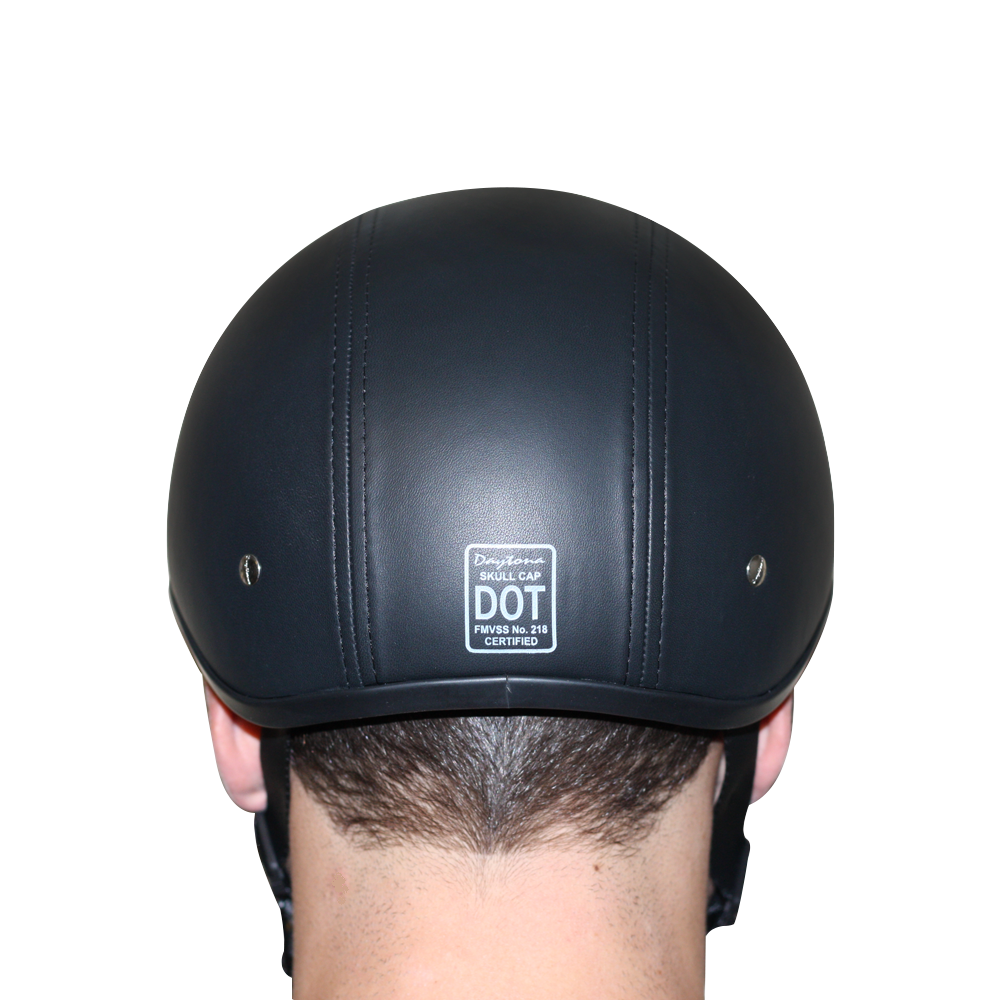 D.O.T. Daytona Skull Cap W/O Visor- Leather Covered DAYTONA SKULL CAP - LEATHER Daytona Helmets