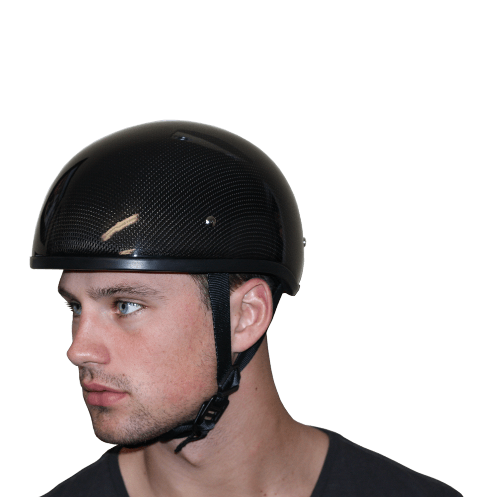 D.O.T. Daytona Skull Cap W/O Visor- Grey Carbon Fiber DAYTONA SKULL CAP - CARBON FIBER Daytona Helmets