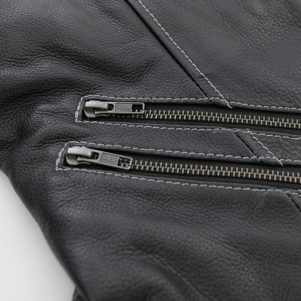 Quinn Women's Club Style Leather Vest - Limited Edition Factory Customs First Manufacturing Company