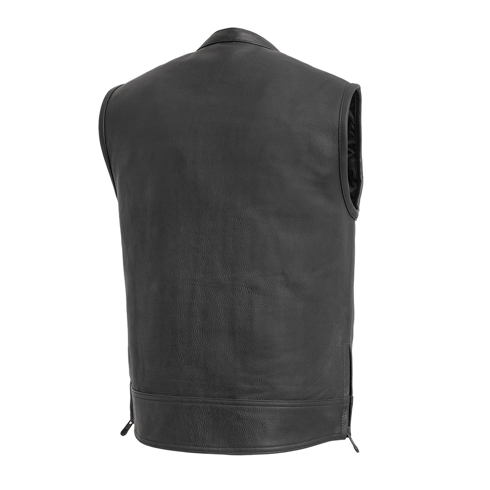 Rampage - Men's Motorcycle Leather Vest Men's Leather Vest Vests
