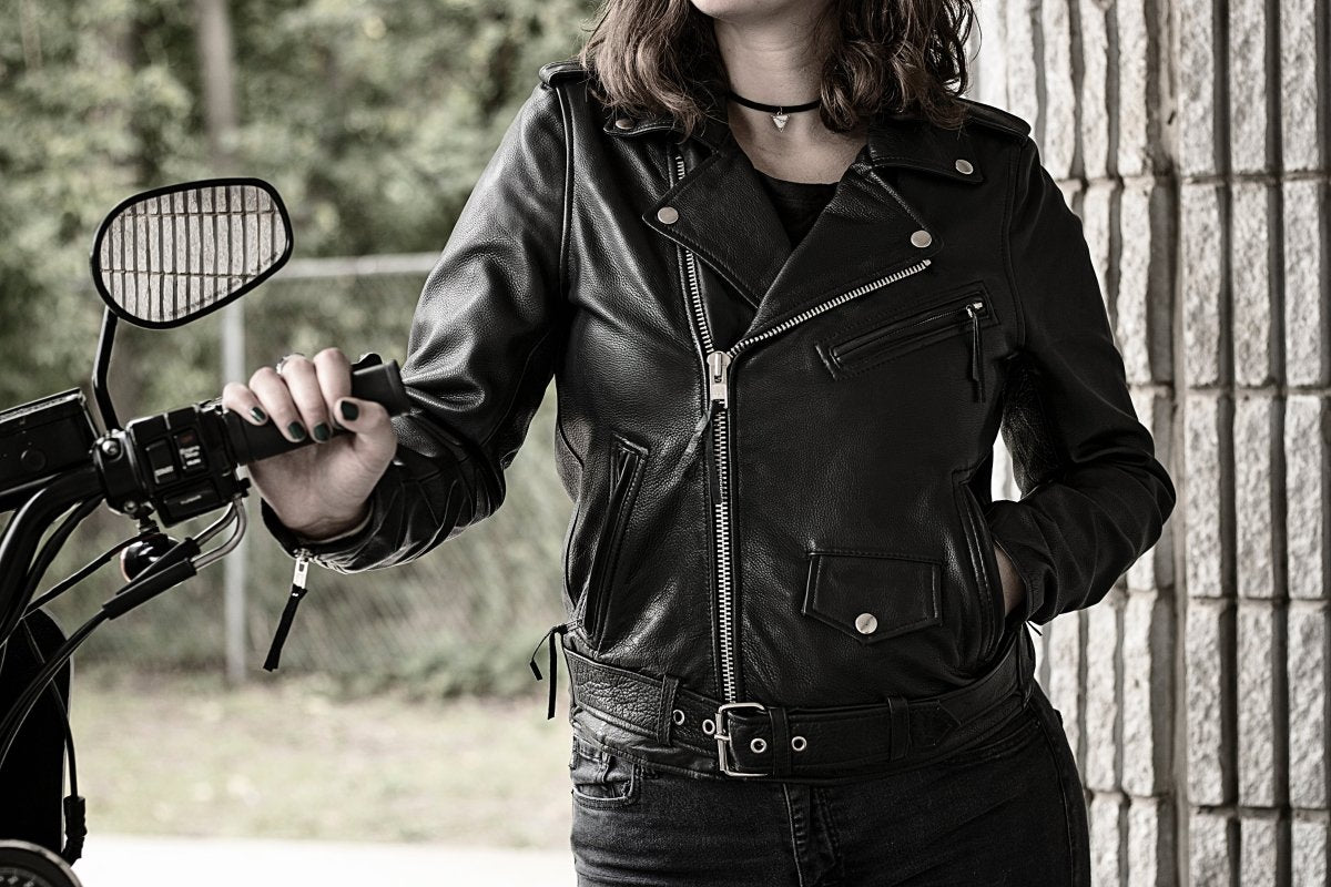 Rockstar - Women's Motorcycle Leather Jacket Women's Leather Jacket Jackets