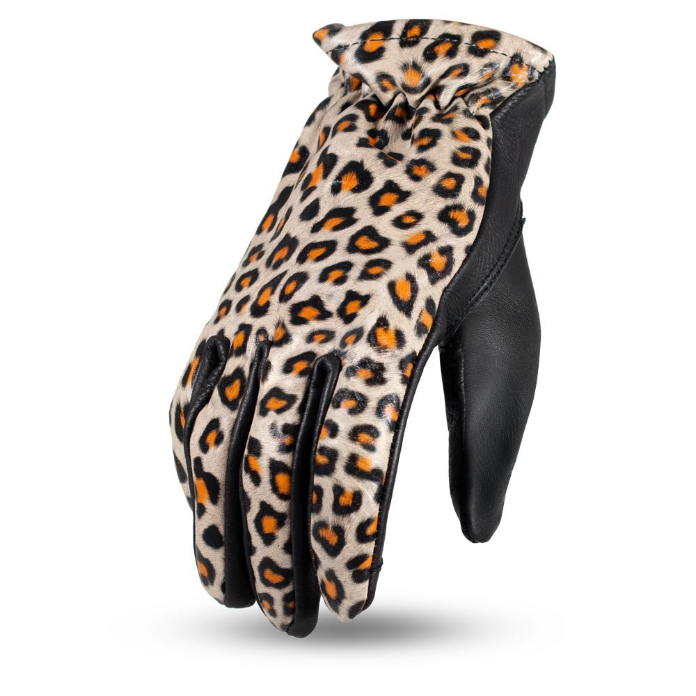 Roper Women's Motorcycle Leather Gloves Women's Gloves Accessories Cheetah XS