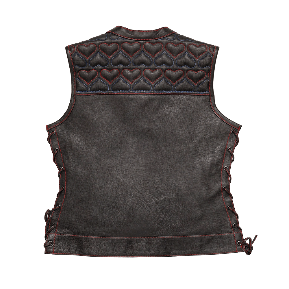 Rosie Women’s Motorcycle Leather Vest Women's Leather Vest Vests