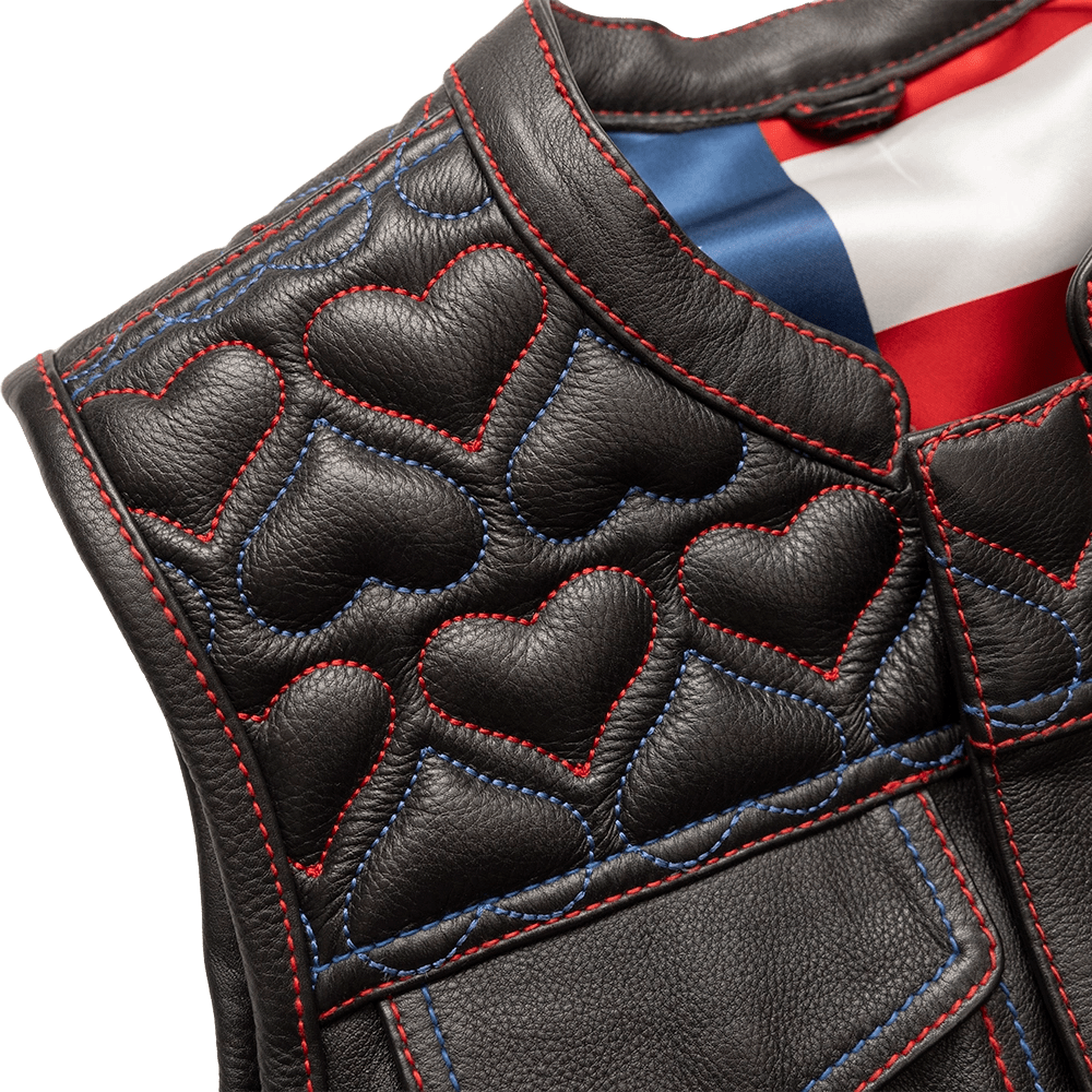 Rosie Women’s Motorcycle Leather Vest Women's Leather Vest Vests