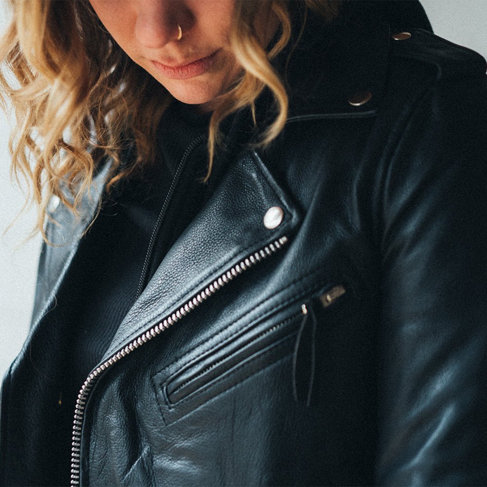 Ryman - Women's Motorcycle Leather Jacket Women's Leather Jacket Jackets