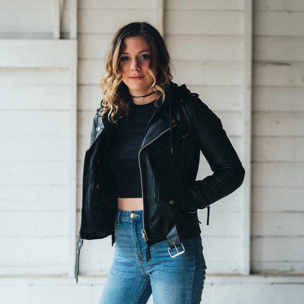 Ryman - Women's Motorcycle Leather Jacket Women's Leather Jacket Jackets