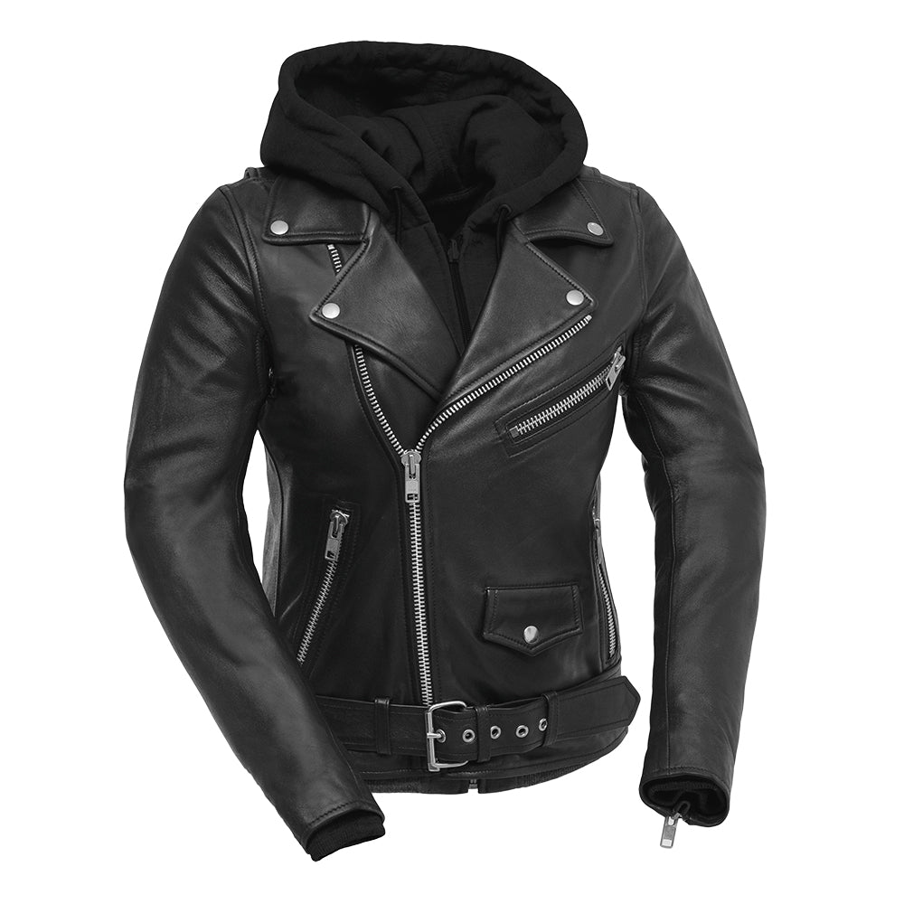 First classic womans leather jacket 3xl store