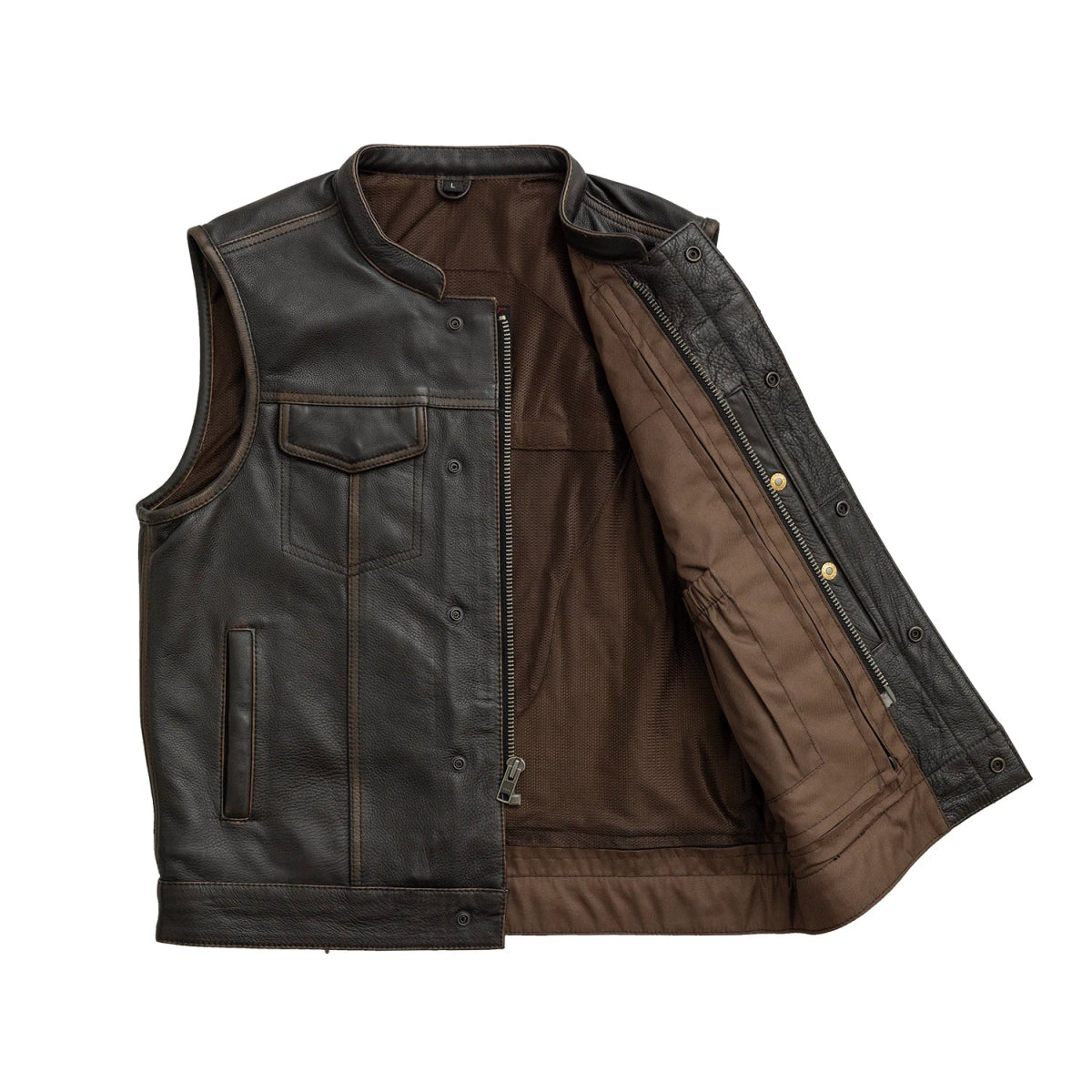 Sharp Shooter Men's Motorcycle Leather Vest Men's Leather Vest Vests