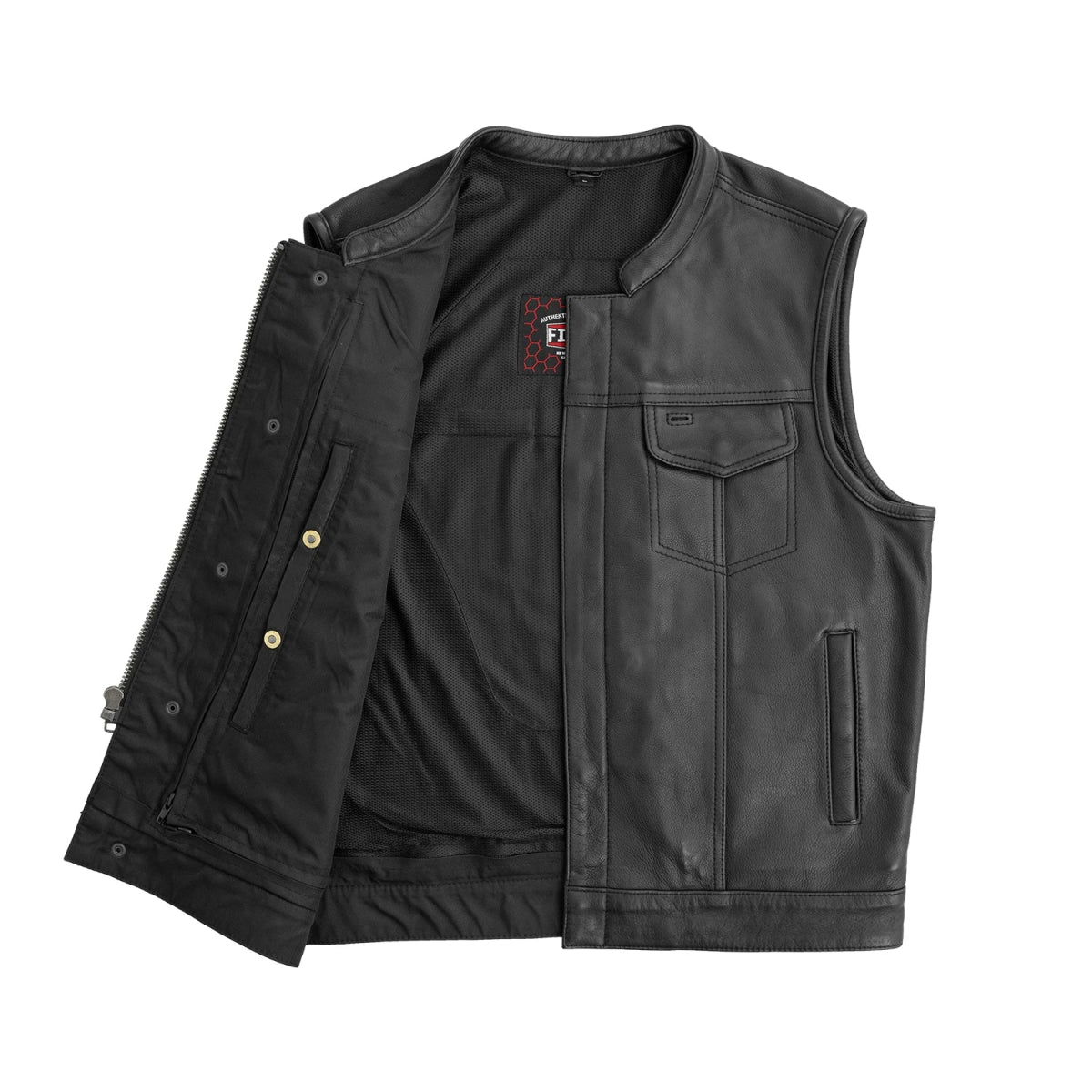 Sharp Shooter Men's Motorcycle Leather Vest Men's Leather Vest Vests